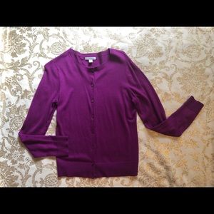 Eggplant purple cardigan